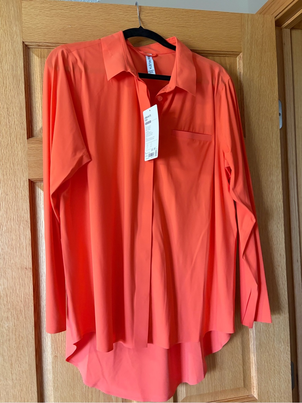 Athleta Women’s Urbanite Orange Button-Front Blouse